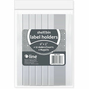 C-Line Magnetic Shelf/Bin Label Holders - 2" Width x 6" Length - Plastic - Clear - 10 / Box