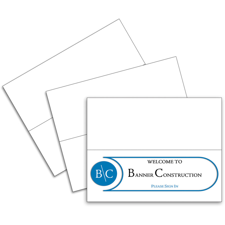 C-Line Inkjet/Laser Name Tents & Holders - Letter - 8 1/2" x 11" - Heavyweight, Reusable - White - 1 Box