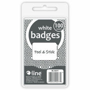 3 1/2" Width x 2 1/4" Length - Removable Adhesive - Rectangle - White - Self-adhesive - 100 / Box