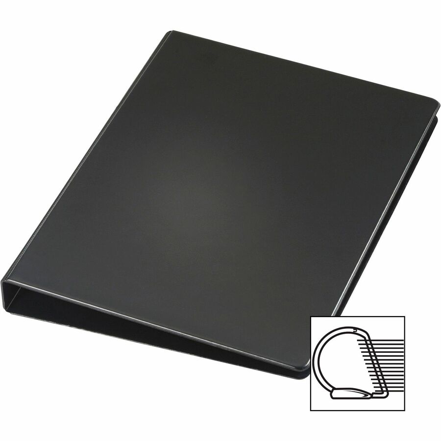 Cardinal Legal-Size Slant-D Binder, 1" Capacity, 240 Sheet, 3 D-Rings, 8.5" x 14", Black, Vinyl, Label Holder, Hinged, Heavyweight, Recycled, 1 Each