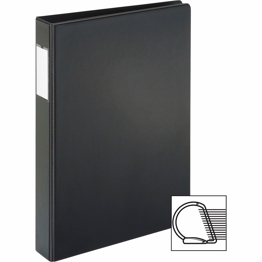 Cardinal Legal-Size Slant-D Binder, 1" Capacity, 240 Sheet, 3 D-Rings, 8.5" x 14", Black, Vinyl, Label Holder, Hinged, Heavyweight, Recycled, 1 Each