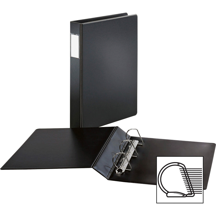 Cardinal Legal-Size Slant-D Binder, 2" Capacity, 540 Sheet, 3 D-Rings, 8.5" x 14", 1.5" Spine, Vinyl, Black, Recycled, Label Holder, Hinged, Heavyweight, 1 Each