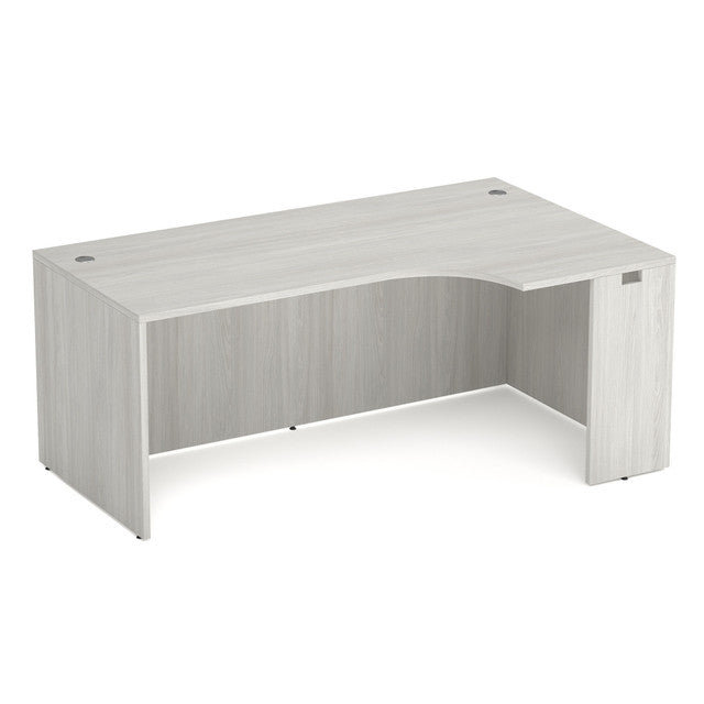 OfficeSource Laminate Right Desk Shell with Corner Extension - 71" X 30" - Arcadia White
