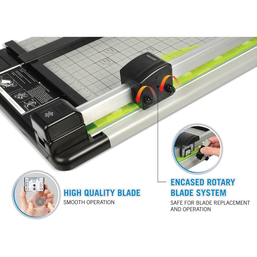 CARL Heavy-Duty Metal Base 12" Paper Trimmer