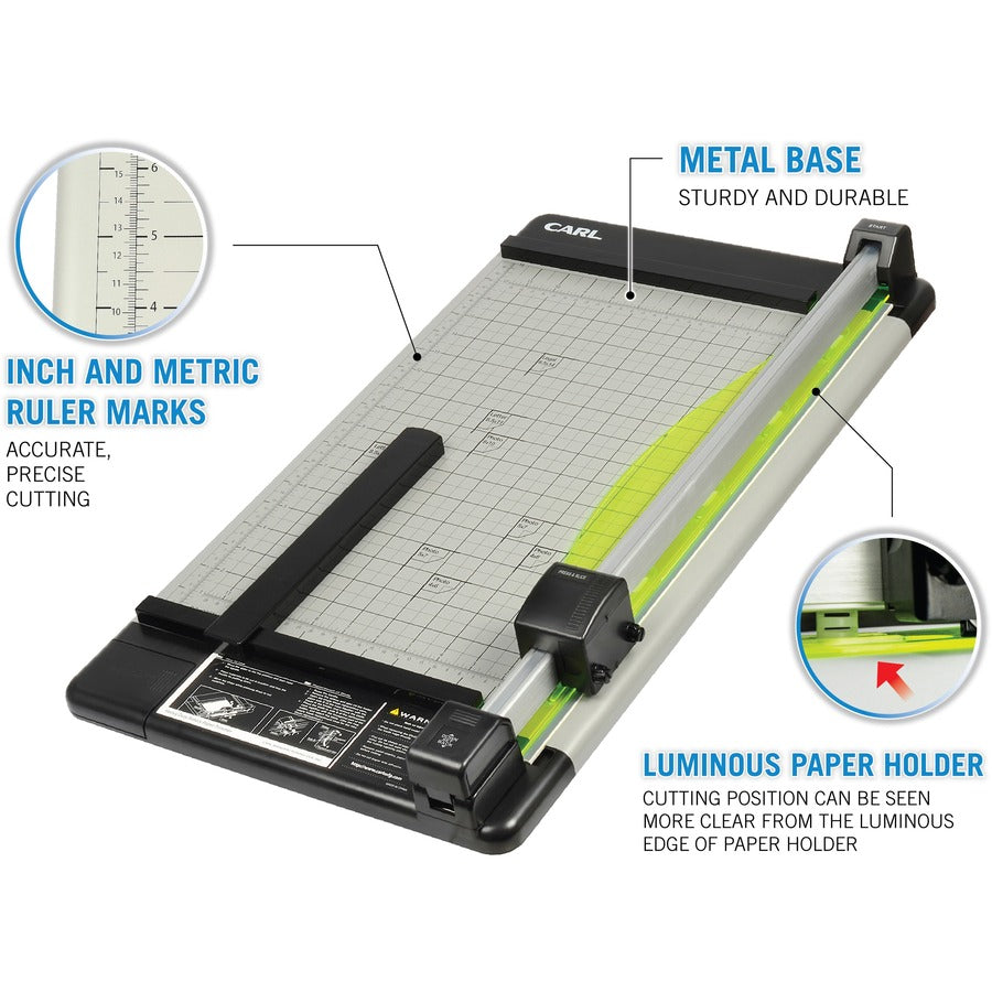 CARL Heavy-Duty Metal Base 18" Paper Trimmer