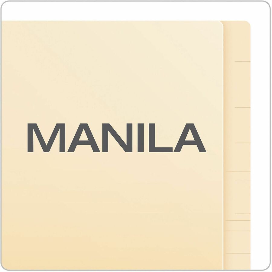 Pendaflex Letter Recycled End Tab File Folder - 8 1/2" x 11" - 14 pt. - 2 Plys - Poly - Manila - Laminated, Reinforced, Tab, Embossed - 10% Recycled - 50 / Box