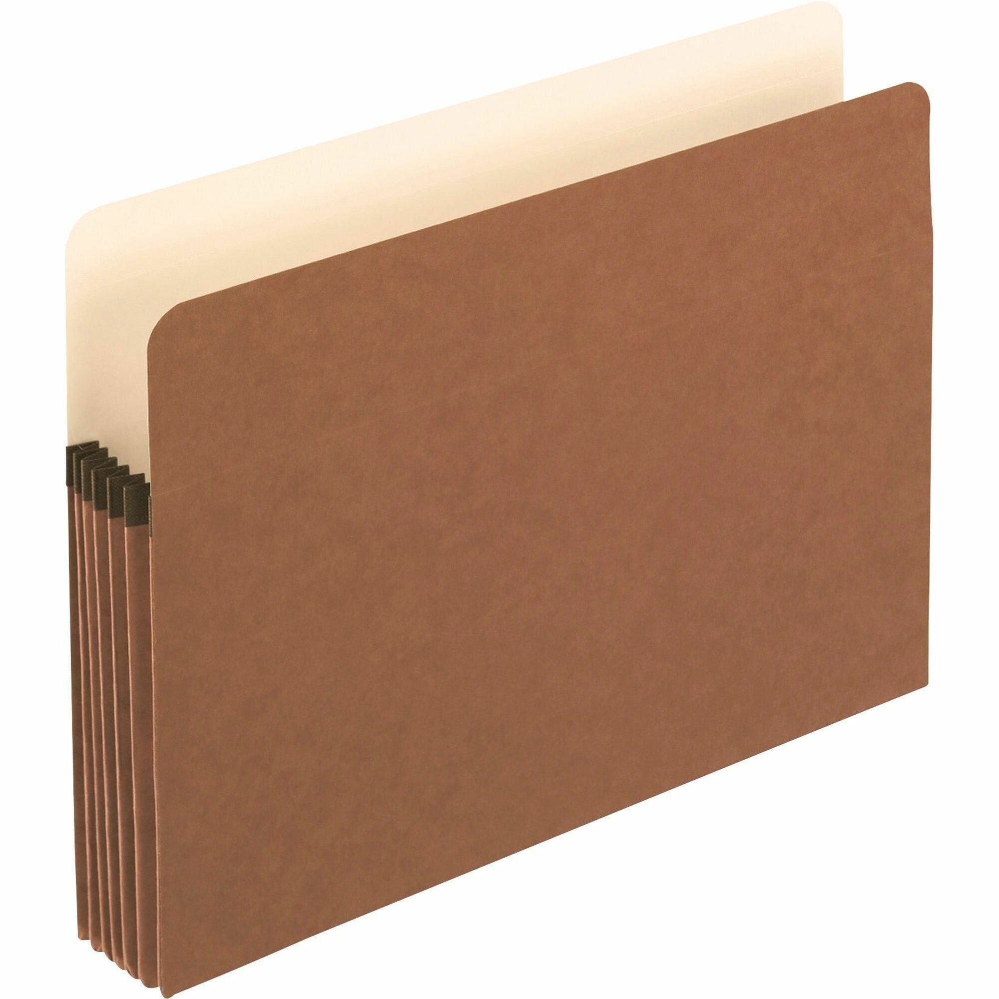 Pendaflex Letter Recycled Expanding File - 8 1/2" x 11" - 5 1/4" Expansion - Manila, Tyvek, Red Fiber - Tyvek Gusset, Reinforced Gusset - 30% Recycled - 10 / Box