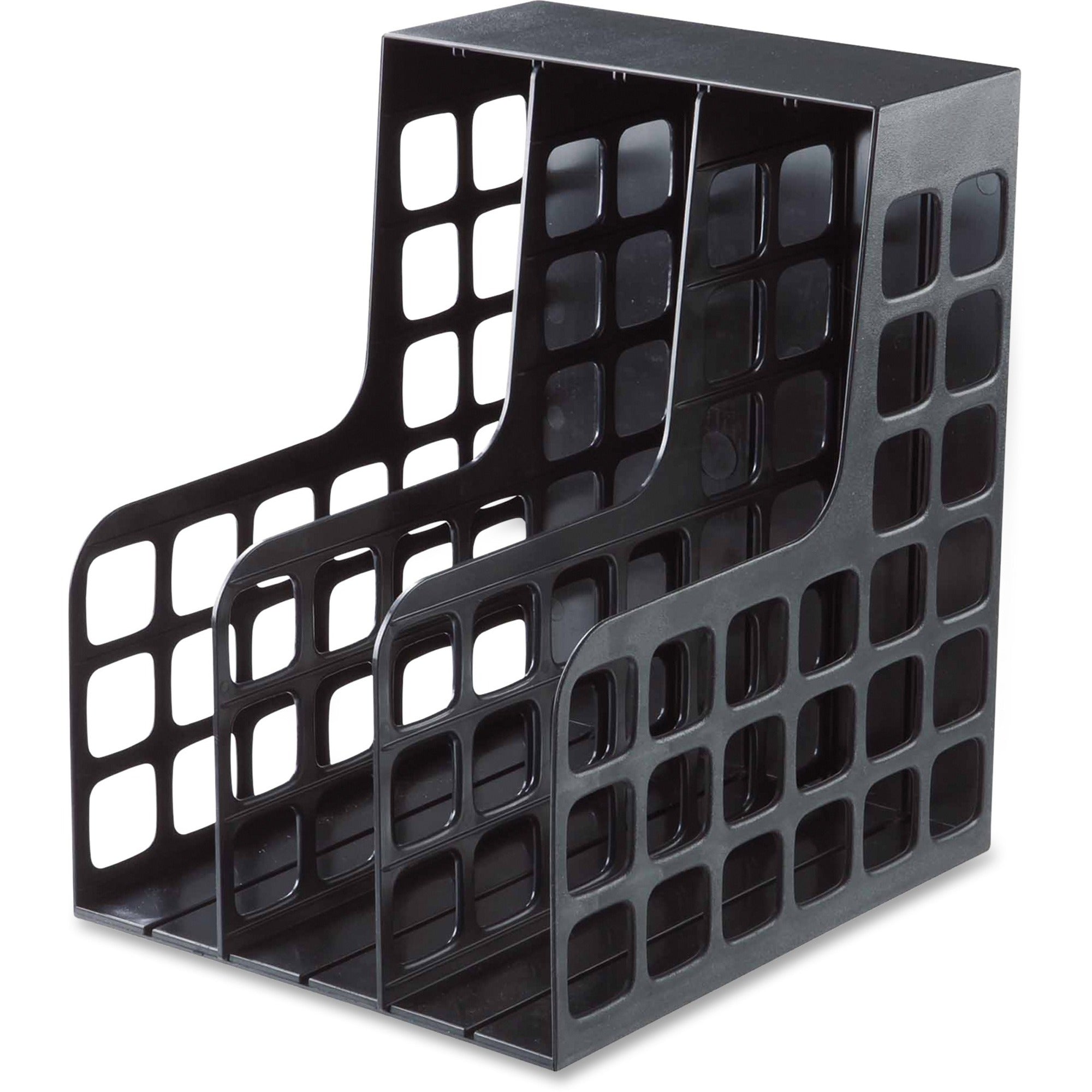 2 Divider(s) - Black - Plastic - 1 Each