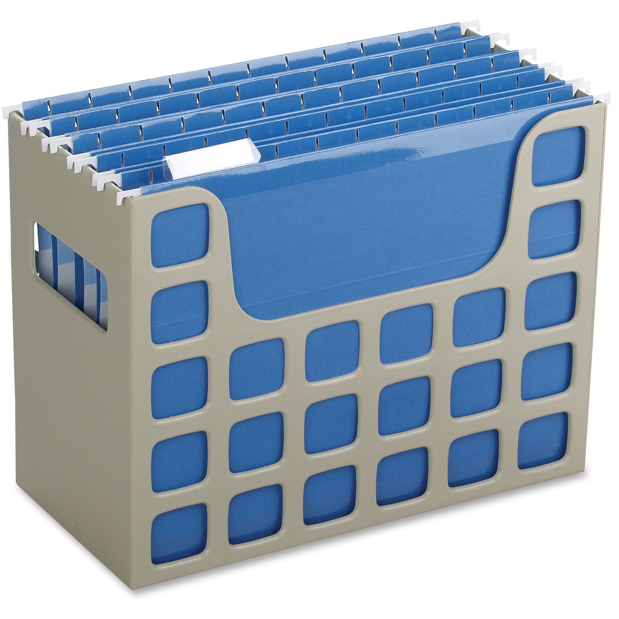Pendaflex Plastic Desktop Letter Hanging File - 9.50" Height x 12.19" Width x 6" Depth - Desktop, Counter - Putty - Plastic - 1 Each