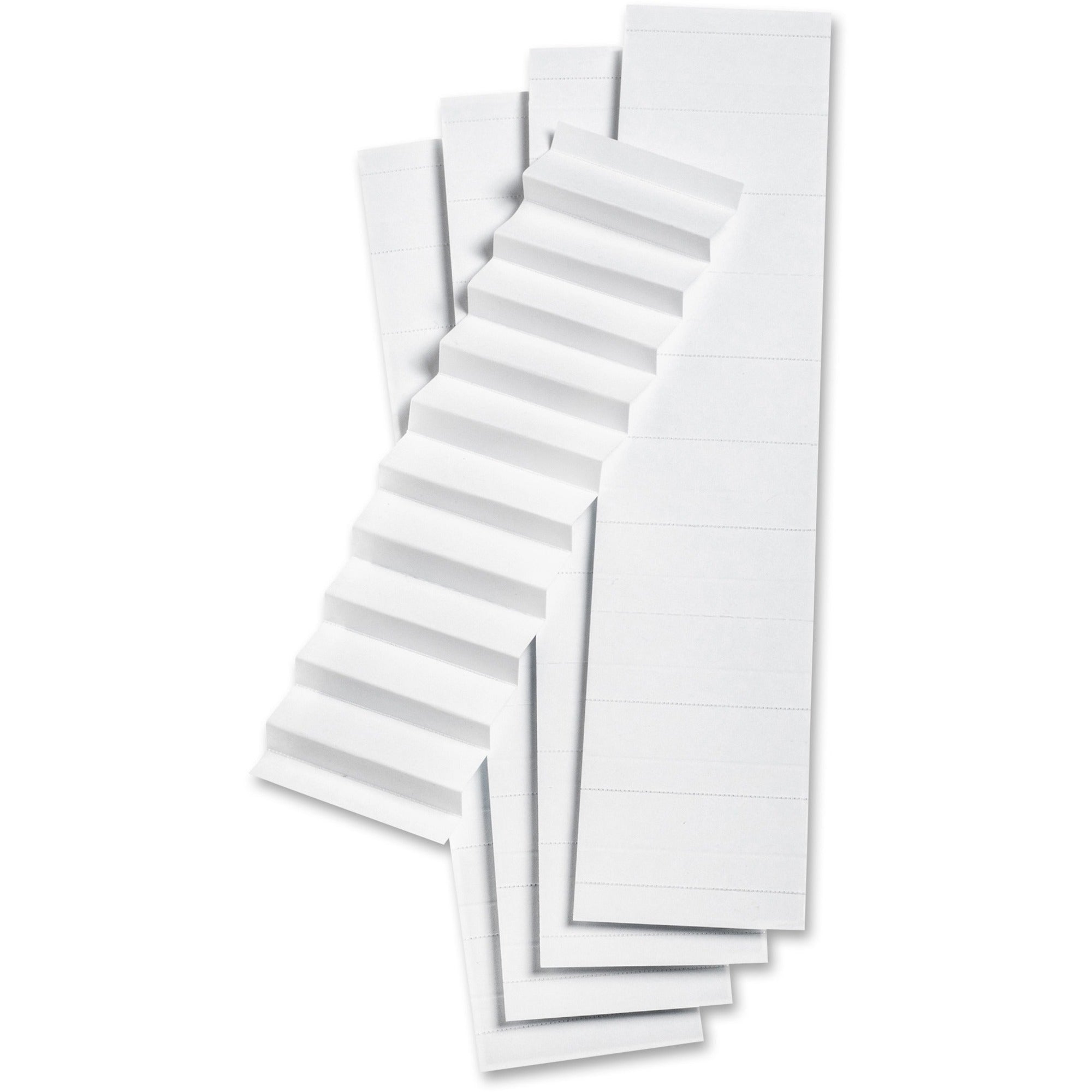 5 Blank Tab(s) - 5 Tab(s)/Set - 2" Tab Width - White Plastic Tab(s) - 10% Recycled - 100 / Pack