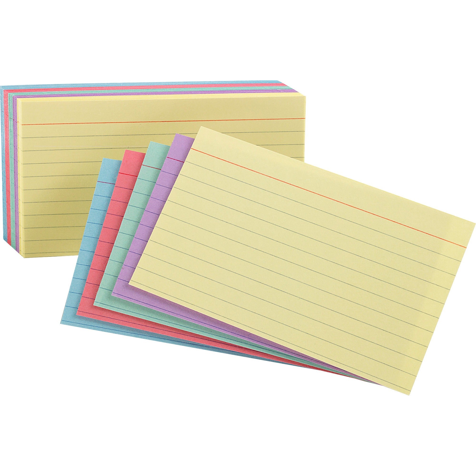 5" x 8" - Sustainable Forestry Initiative (SFI) - Acid-free - Cherry, Blue, Green, Canary, Violet - 100 / Pack