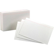 Oxford Top Quality Ruled Index Cards - 4" x 6" - 85 lb Basis Weight - Sustainable Forestry Initiative (SFI) - White - 100 / Pack