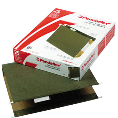 Pendaflex Letter Recycled Hanging Folder - 2" Folder Capacity - 8 1/2" x 11" - Folder - Standard Green - Reinforced, Reinforced Gusset, Acid-free - 10% Recycled - 25 / Box