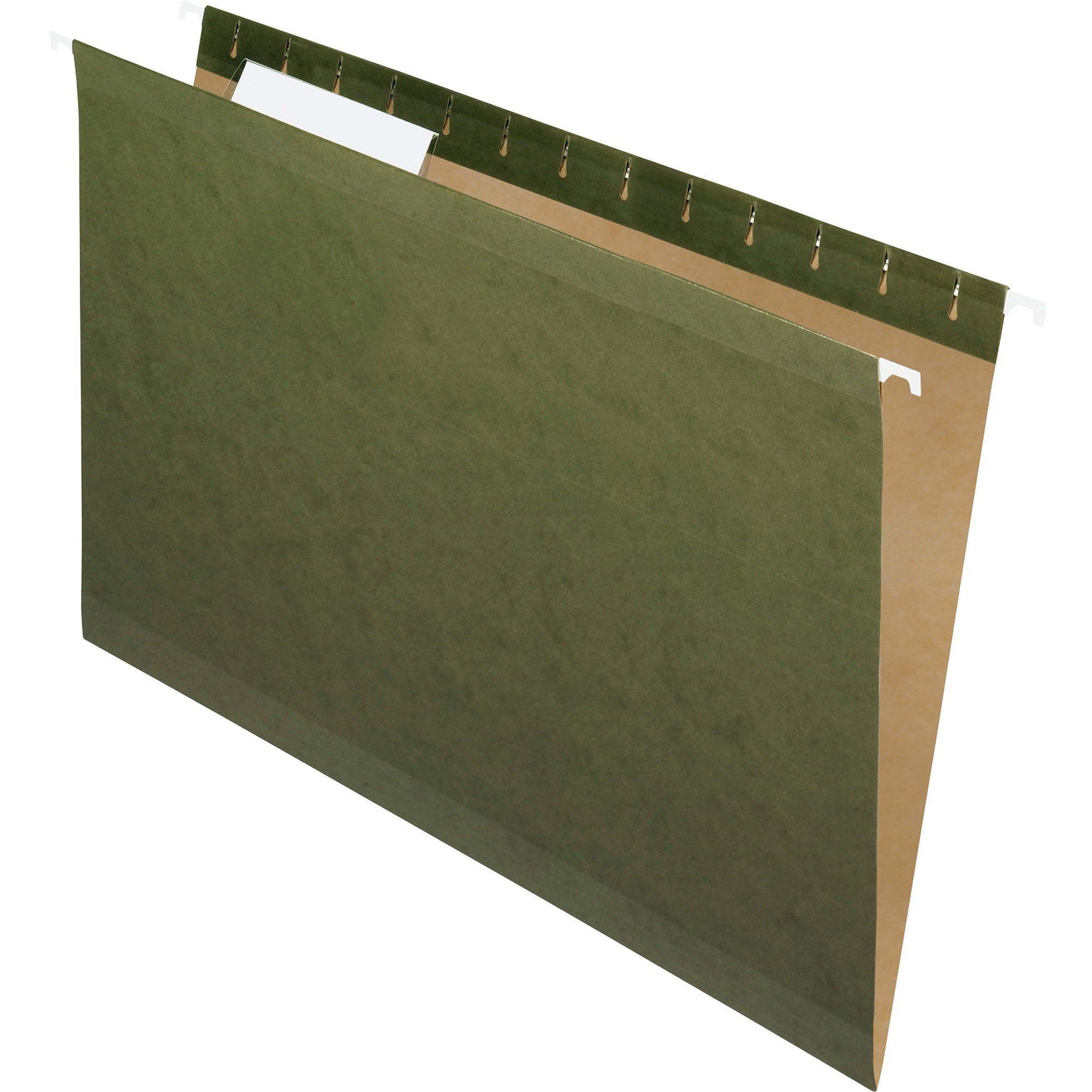 8 1/2" x 14" - Internal Pocket(s) - Standard Green - Reinforced - 10% Recycled - 25 / Box