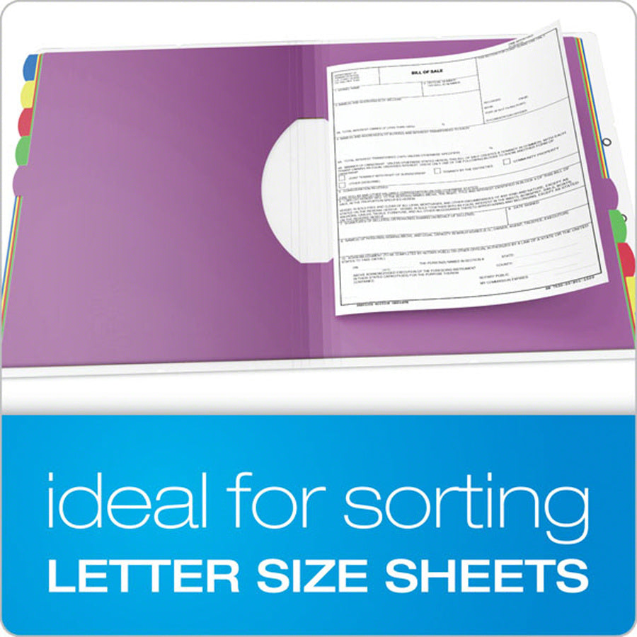10 x Divider(s) - 10 Tab(s) - 8.5" Divider Width x 11" Divider Length - Letter - Multicolor Divider - Elastic Closure, Moisture Resistant - 1 Each
