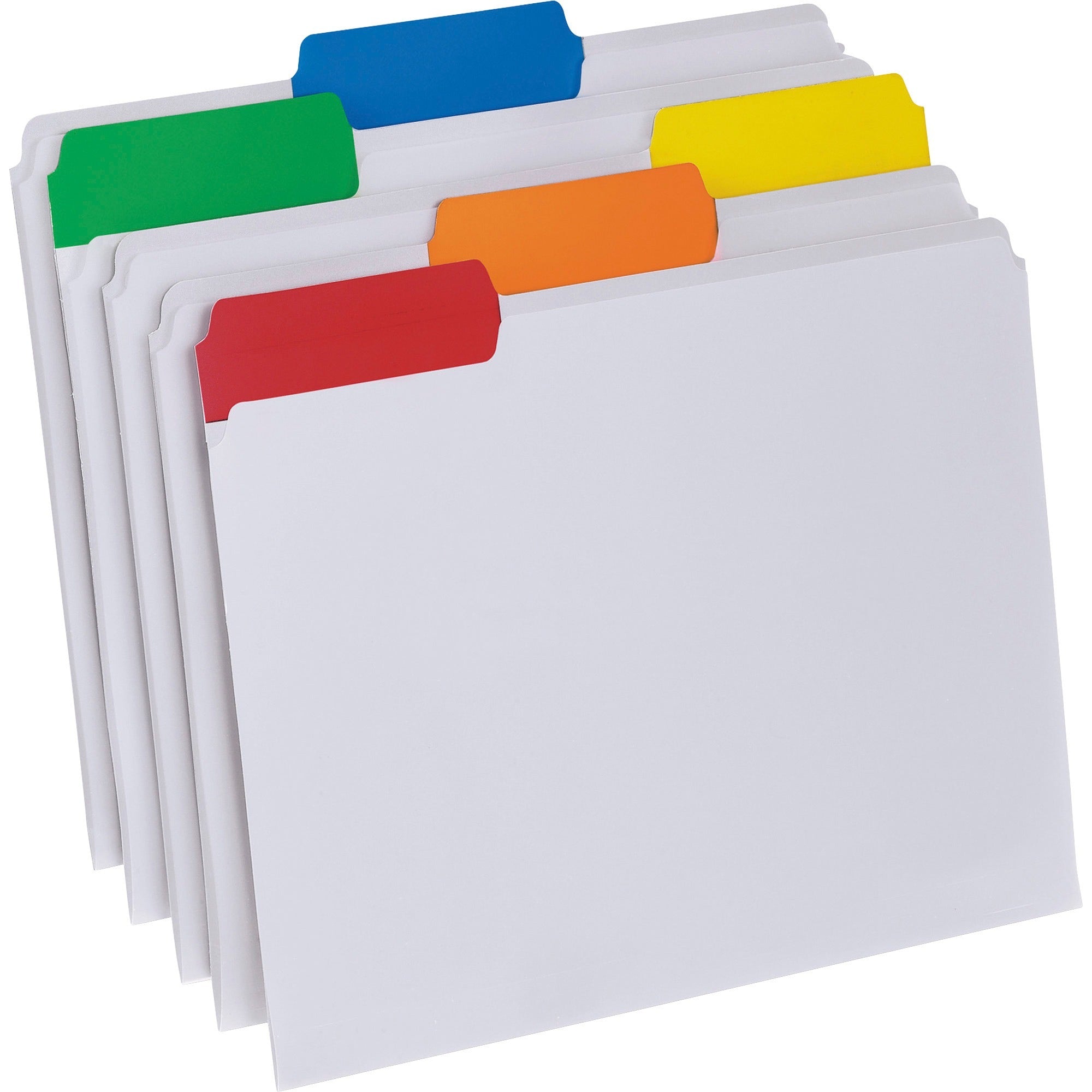 8 1/2" x 11" - Top Tab Location - Assorted Tab Position - Poly - Clear - Moisture Resistant - 25 / Box