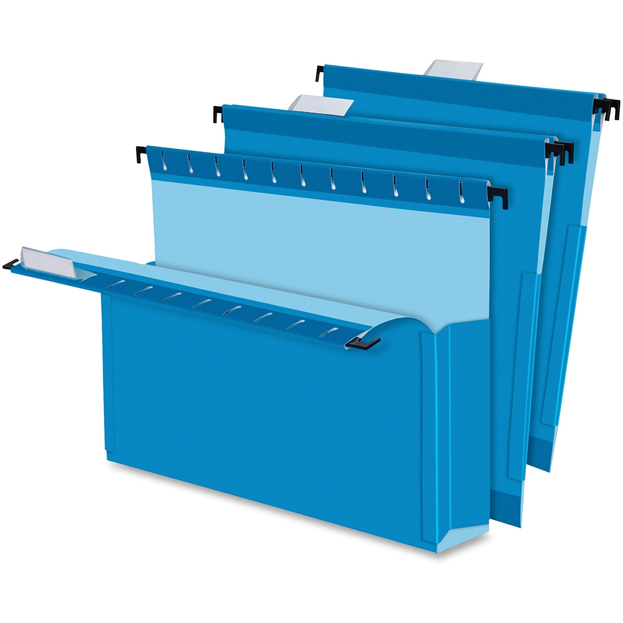 Pendaflex SureHook Legal Recycled Hanging Folder - 8 1/2" x 14" - 2" Expansion - Blue - Slip Resistant, Durable - 10% Recycled - 25 / Box