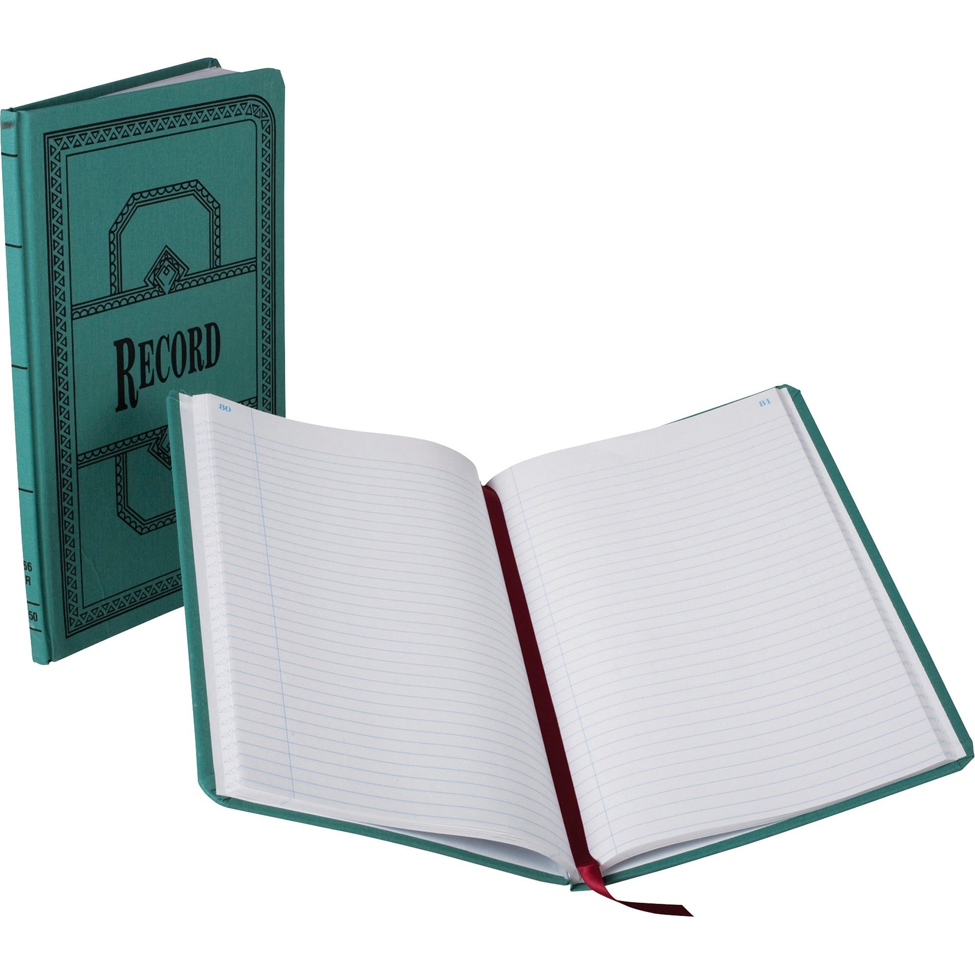 Boorum & Pease Boorum 66 Series Blue Canvas Record Books - 150 Sheet(s) - Thread Sewn - 7.62" x 12.12" Sheet Size - Blue - White Sheet(s) - Blue, Red Print Color - Blue Cover - 1 Each