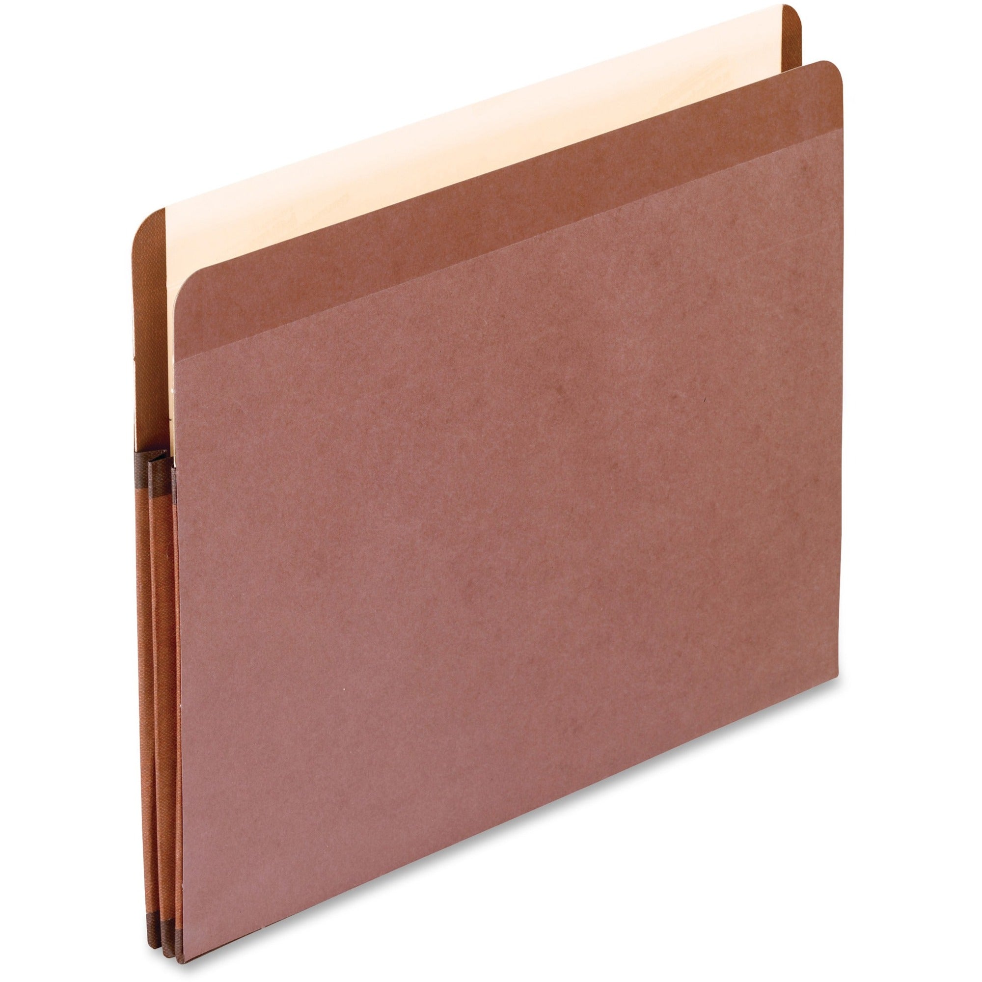 Pendaflex Letter Recycled Expanding File - 8 1/2" x 11" - 1 3/4" Expansion - Red Fiber, Polyester - Red Fiber - Moisture Resistant, Rip Resistant, Laminated, Spill Proof, Reinforced Gusset, Durable - 10% Recycled - 10 / Box