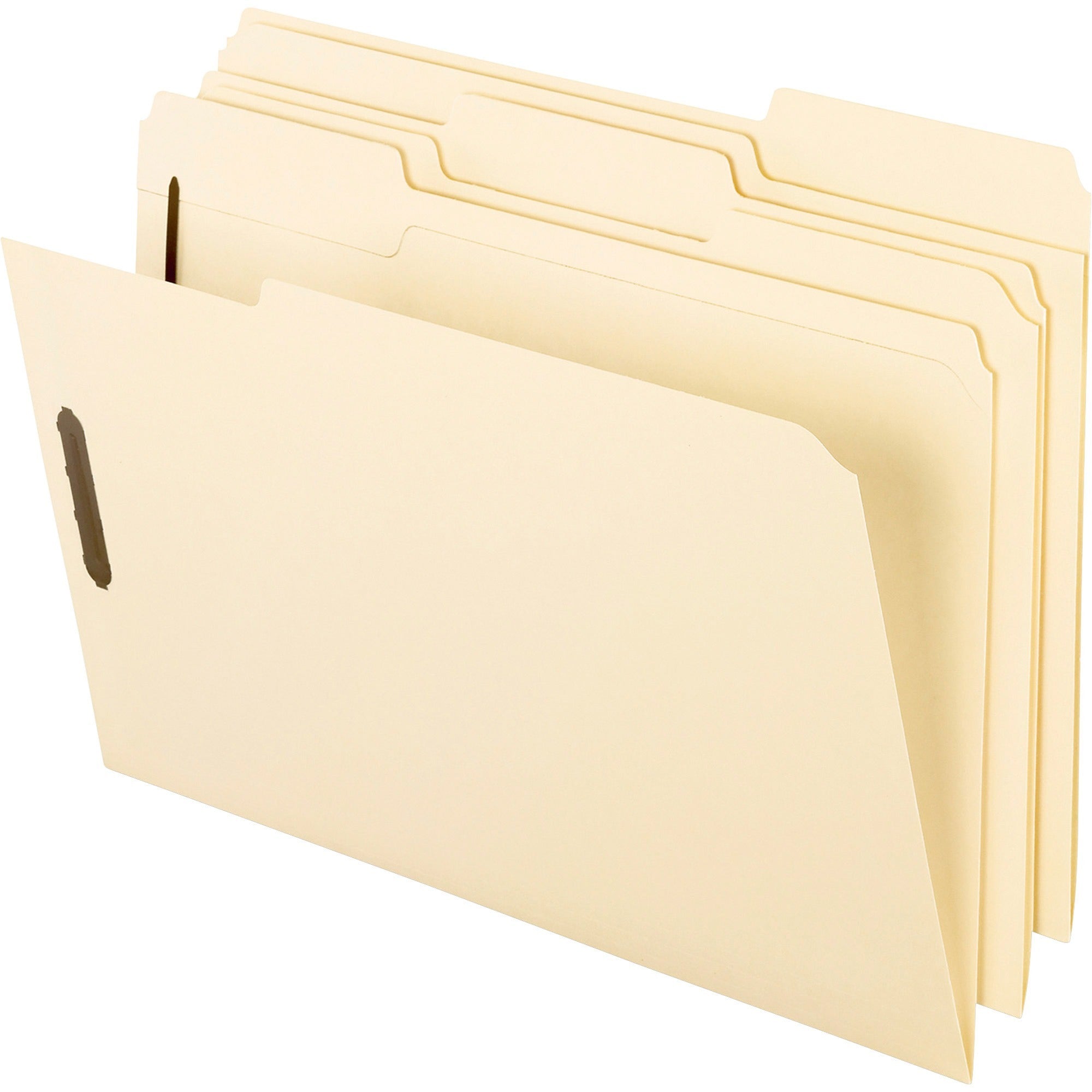 Pendaflex Manila 1/3-Cut Top Tab Letter File Folders, 2 Fasteners, Reinforced Tab, Heavyweight 11 pt., 10% Recycled, 8.5" x 11", 50/Box