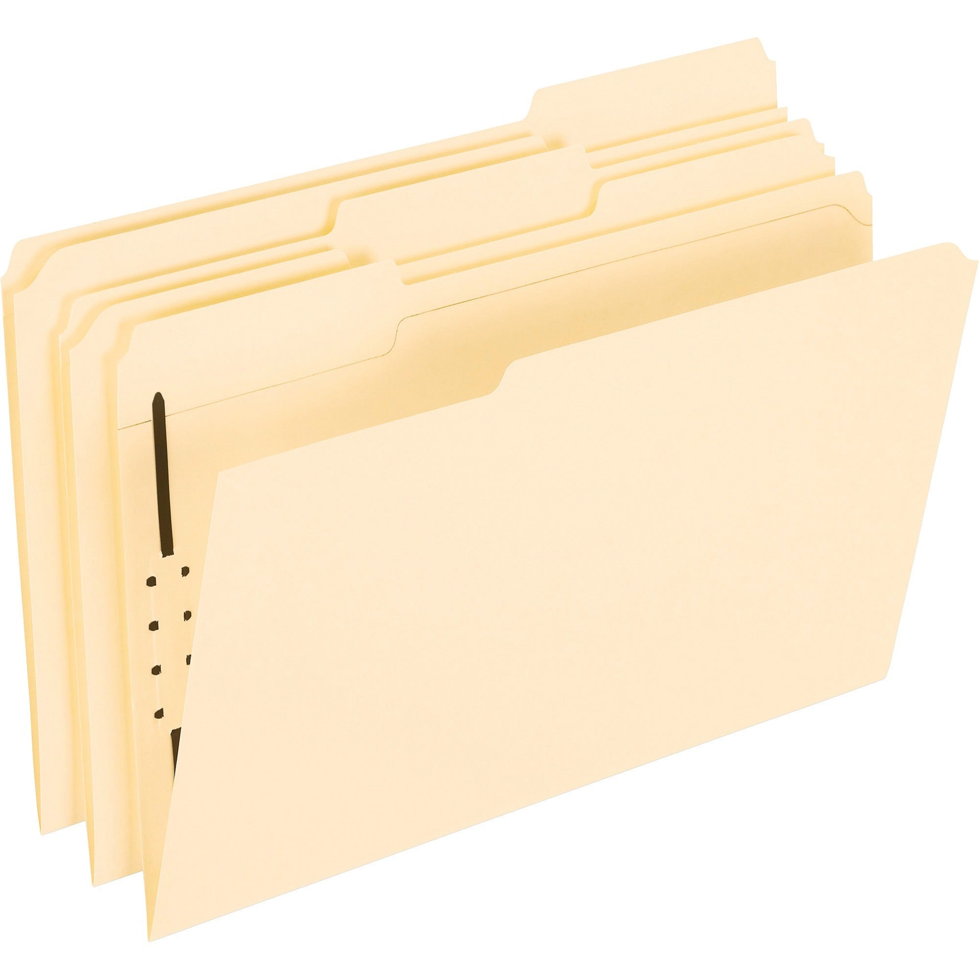 Pendaflex 1/3 Tab Cut Legal Recycled Top Tab File Folders, 8.5" x 14", 1 Fastener, 2" Capacity, Reinforced Tab, Heavyweight Manila, 10% Recycled, 50/Box