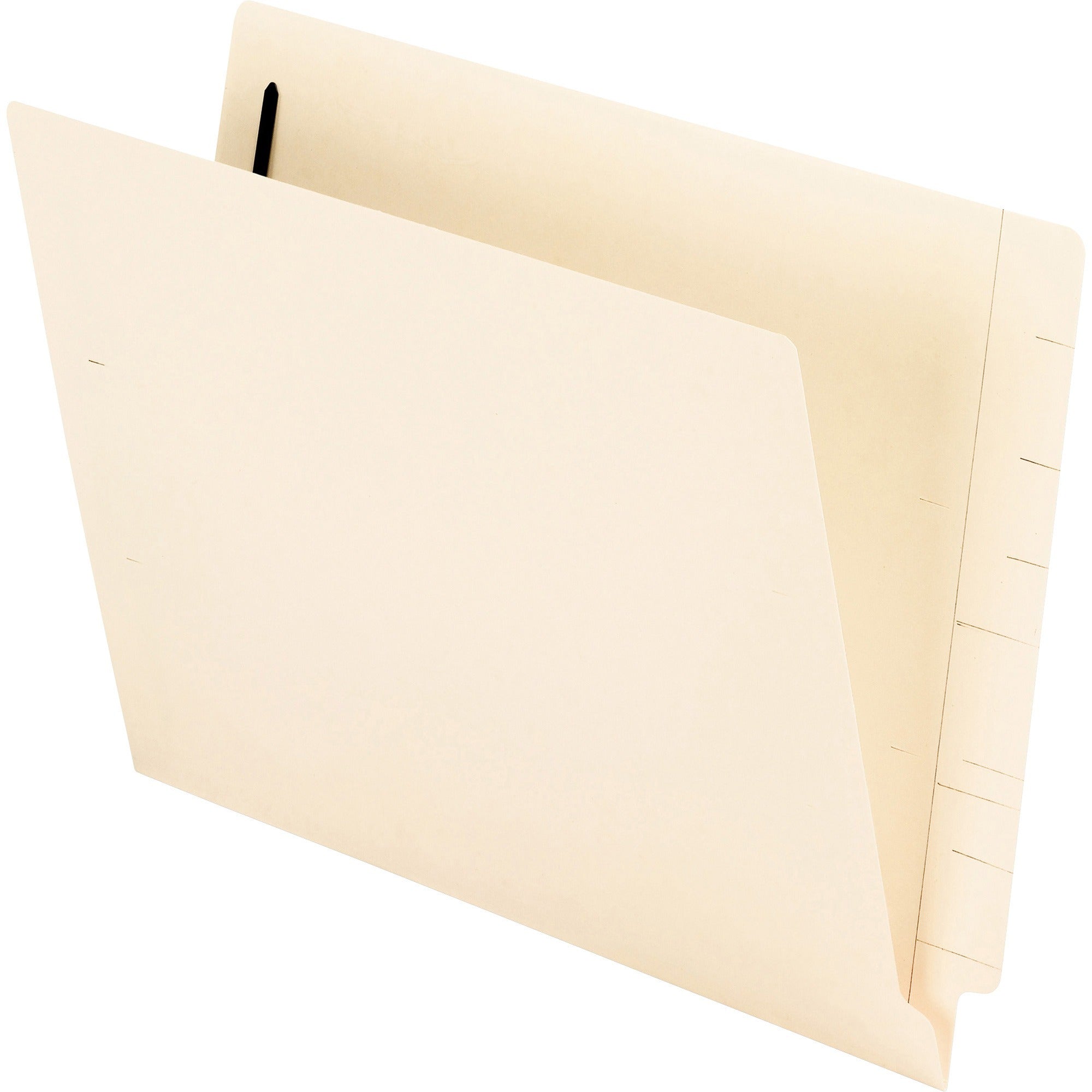 8 1/2" x 11" - 3/4" Expansion - 2 Fastener(s) - 2" for Folder - End Tab Location - 11 pt. - 2 Plys - Manila - Heavyweight Cover, Reinforced Tab, Durable - 10% Recycled - 50 / Box