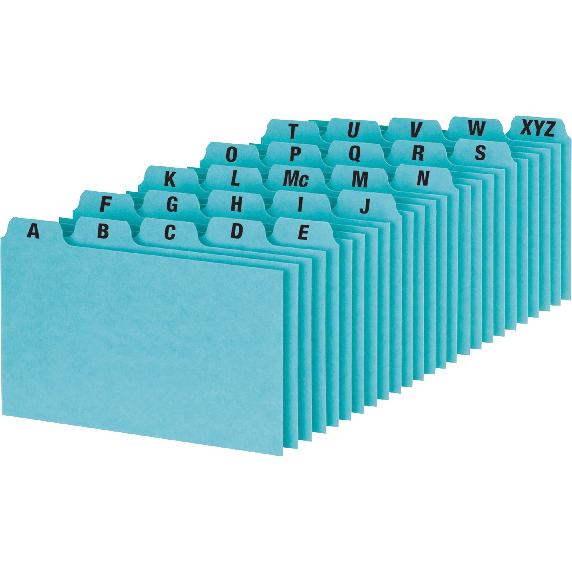 Printed Tab(s) - Character - A-Z - 9" Divider Width x 6" Divider Length - Blue Pressboard Divider - Heavyweight - 25 / Set