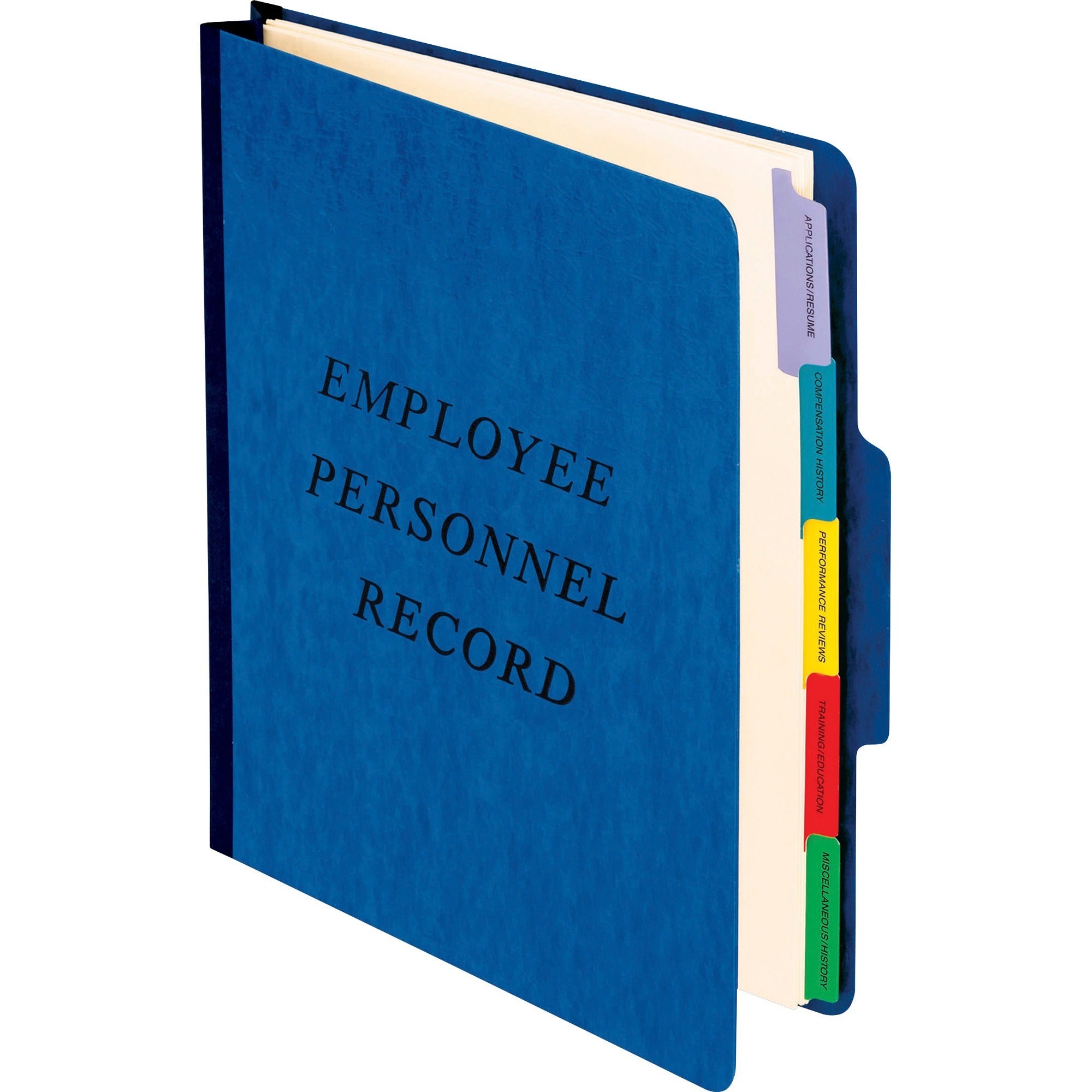Pendaflex 1/3 Tab Cut Letter Recycled Organizer Folder - 8 1/2" x 11" - 2" Expansion - Center Tab Position - 5 Divider(s) - 20 pt. - Blue - Preprinted - 60% Recycled - 1 Each