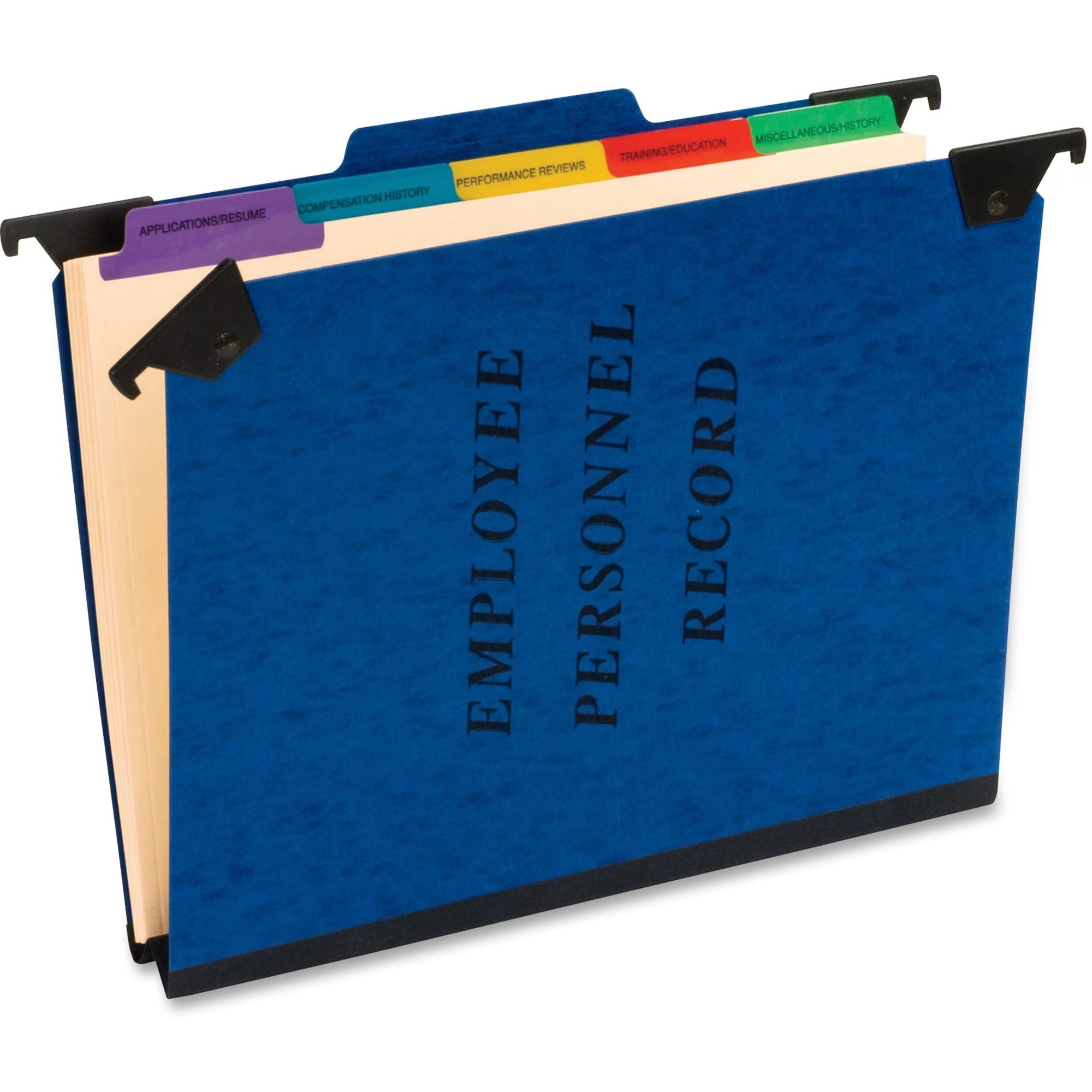 9 1/2" x 11 3/4" - 2" Expansion - 1" for Folder - 5 Divider(s) - 20 pt. - Pressguard - Blue - 65% Recycled - 1 Each