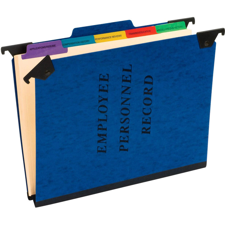 9 1/2" x 11 3/4" - 2" Expansion - 1" for Folder - 5 Divider(s) - 20 pt. - Pressguard - Blue - 65% Recycled - 1 Each
