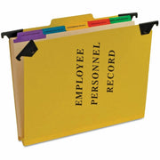 9 1/2" x 11 3/4" - 2" Expansion - 1" for Folder - 5 Divider(s) - 20 pt. - Pressguard - Yellow - Tab Divider, Moisture Resistant, Reinforced Gusset, Rip Resistant - 1 Each