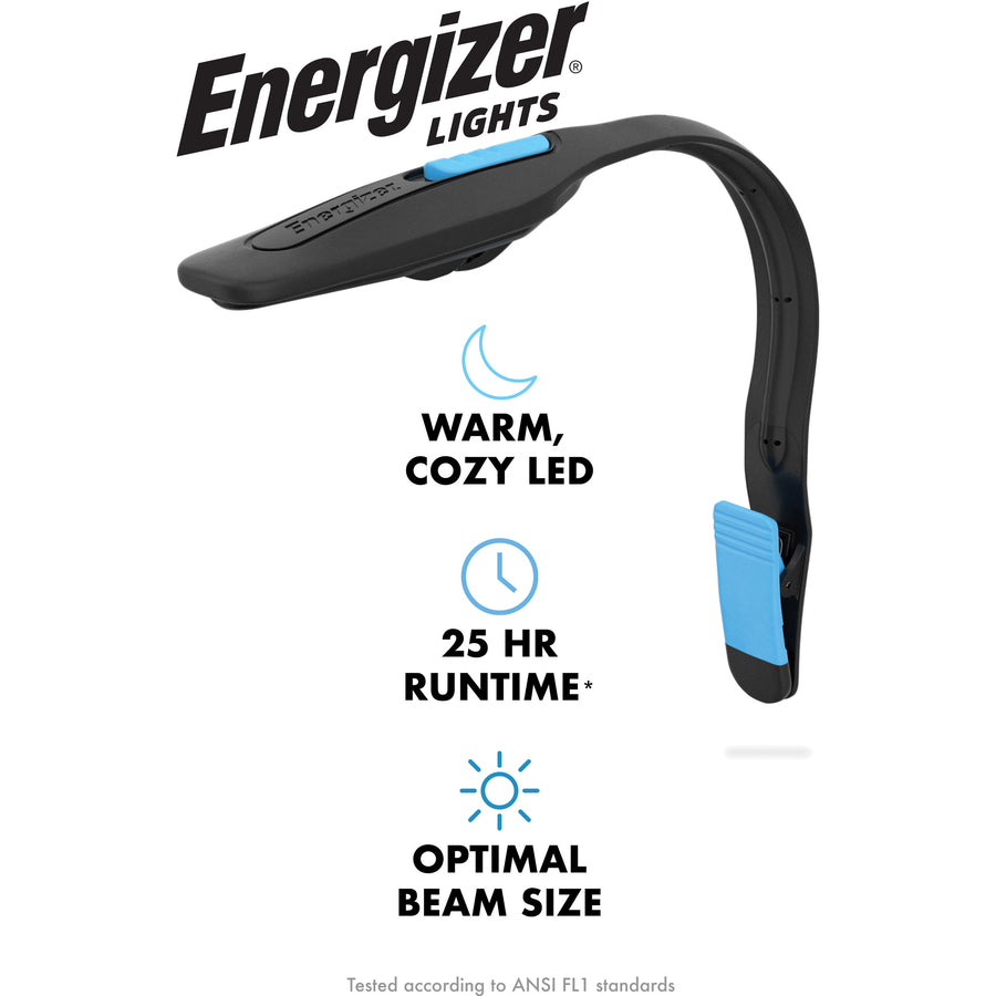 Energizer Book Light - LED - 11 lm Lumen - CR2032 - Lithium (Li) - Black - 1 Each