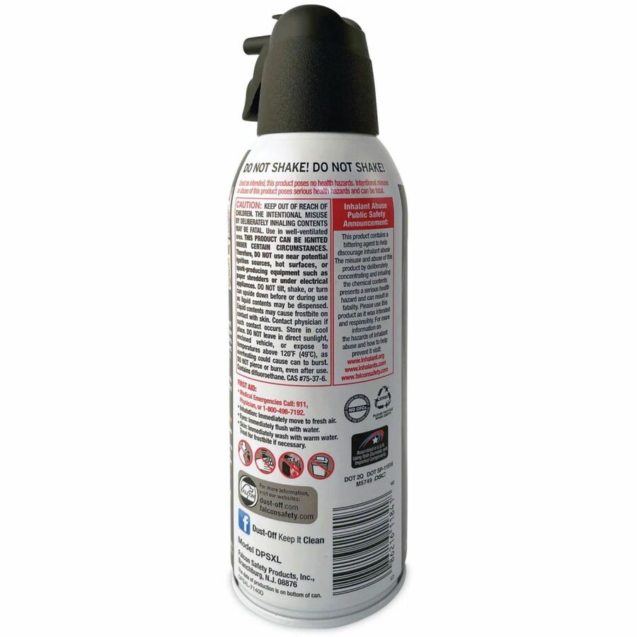 Falcon Dust-Off Compressed Gas Duster - Ozone-safe, Moisture-free - 2 / Pack