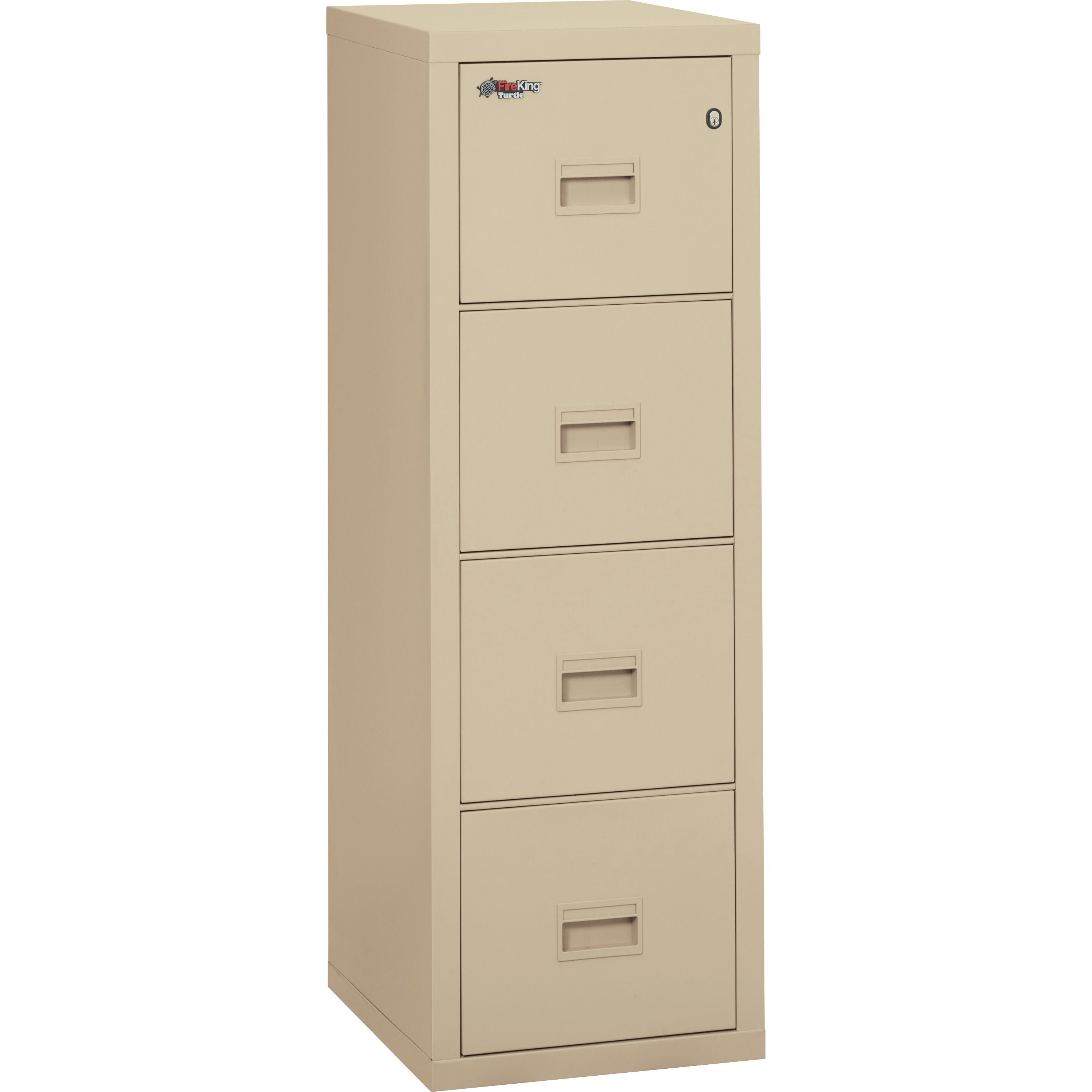 17.7" Width x 22.1" Depth x 52.8" Height - 4 x Drawer(s) for File - Letter, Legal - Fire Resistant - Parchment - Powder Coated - Steel