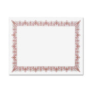 Geographics Gold Seal Parchment Certificates - 24 lb Basis Weight - 8.5" Width x 11" Length - Inkjet, Laser Compatible - Red with Red Border - Parchment Paper - 25 / Pack