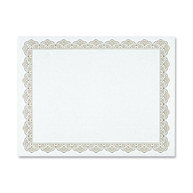 Geographics Blank Award Parchment Certificates - 24 lb Basis Weight - 8.5" Width x 11" Length - Inkjet, Laser Compatible - Gold with Gold Border - Parchment Paper - 25 / Pack
