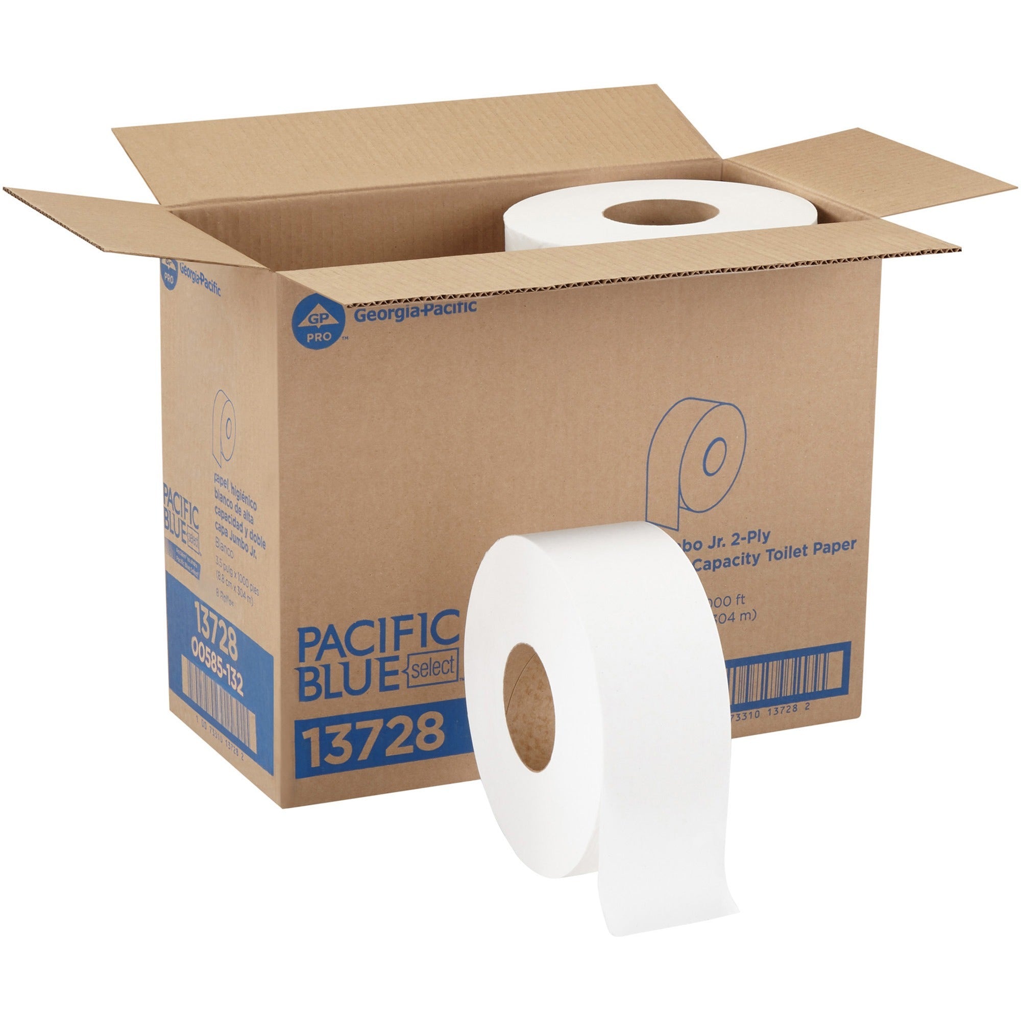 2 Ply1000 ft Length - 9" Roll Diameter - White - 8 / Carton