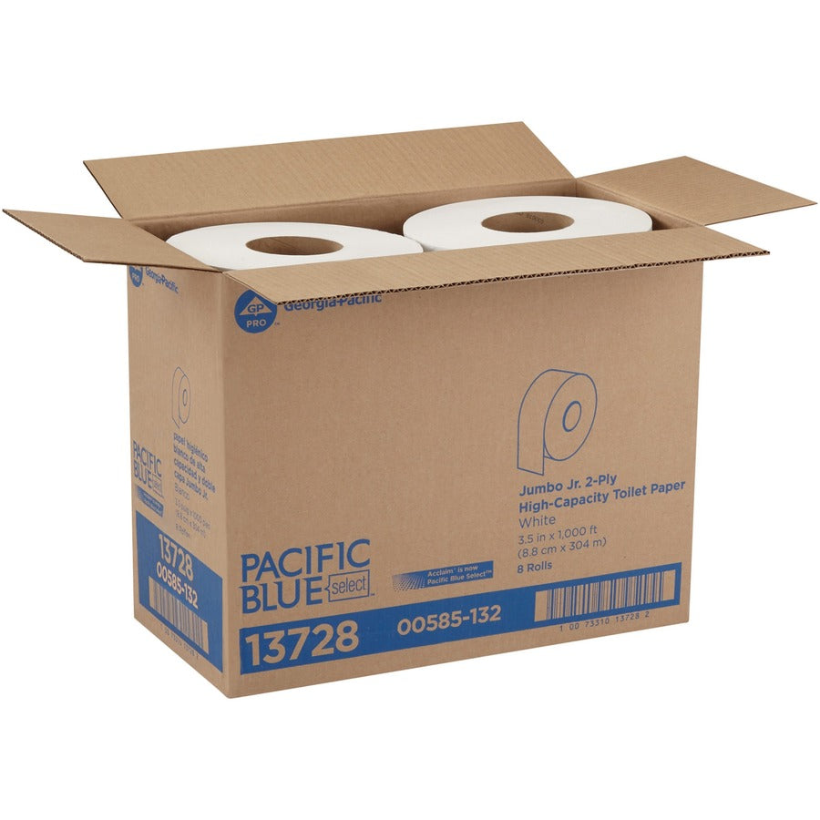 2 Ply1000 ft Length - 9" Roll Diameter - White - 8 / Carton