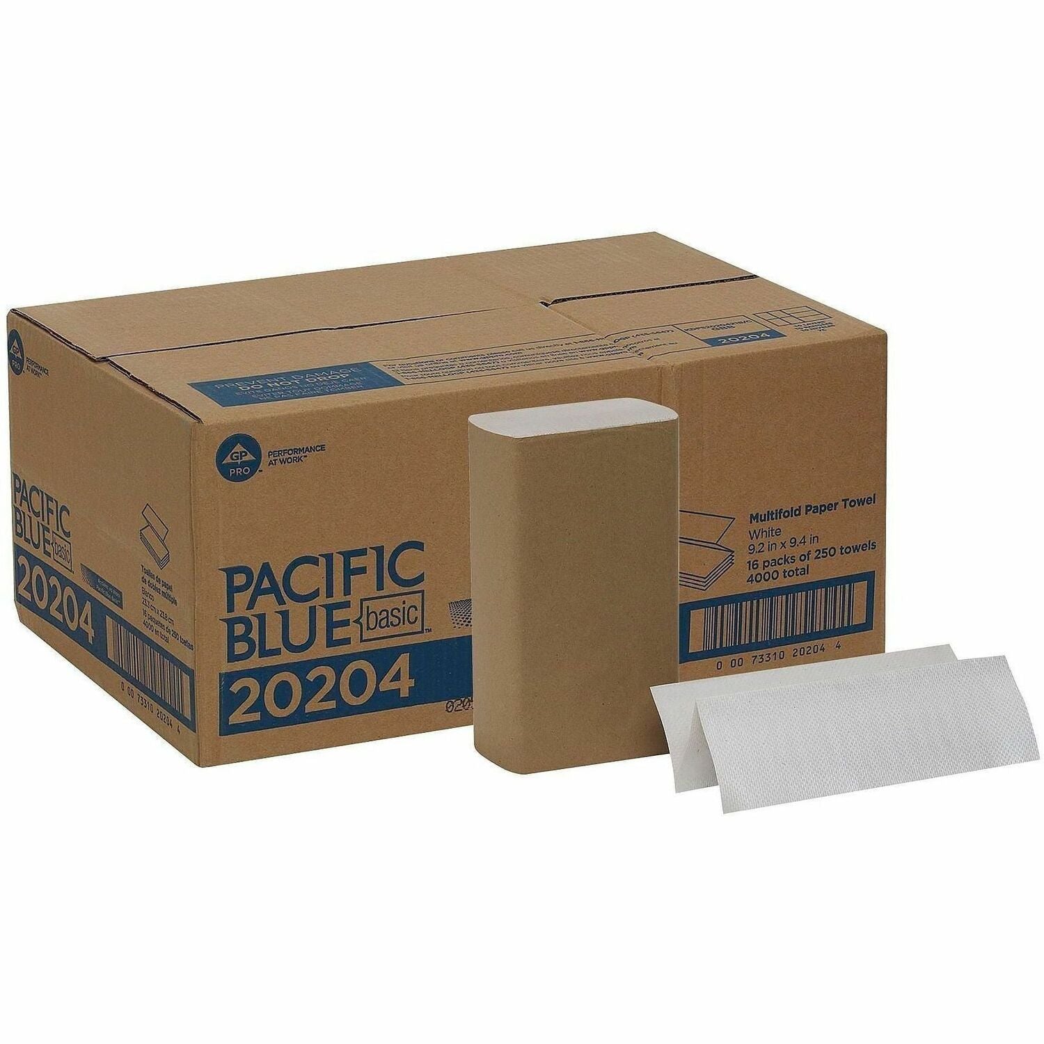 9.40" Width x 9.20" Length - White - 250/Pack - 16 / Carton