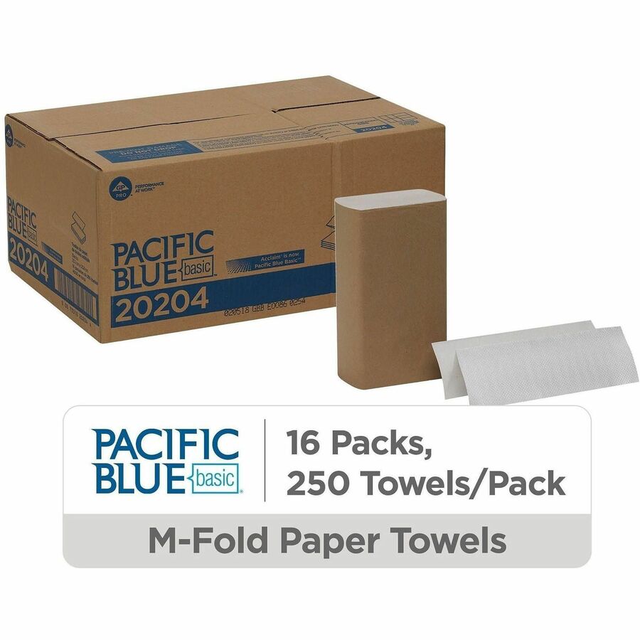 9.40" Width x 9.20" Length - White - 250/Pack - 16 / Carton
