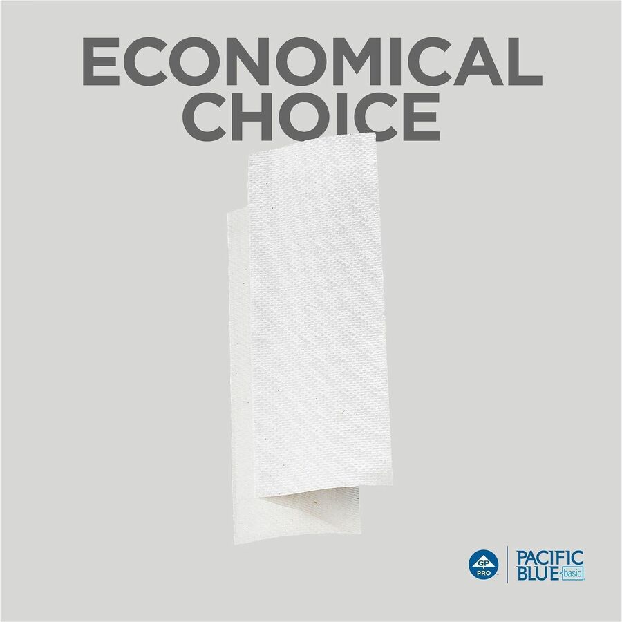 9.40" Width x 9.20" Length - White - 250/Pack - 16 / Carton