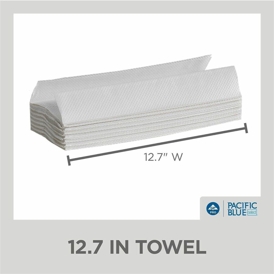 10.10" Width x 12.70" Length - White - 200/Pack - 12 / Carton