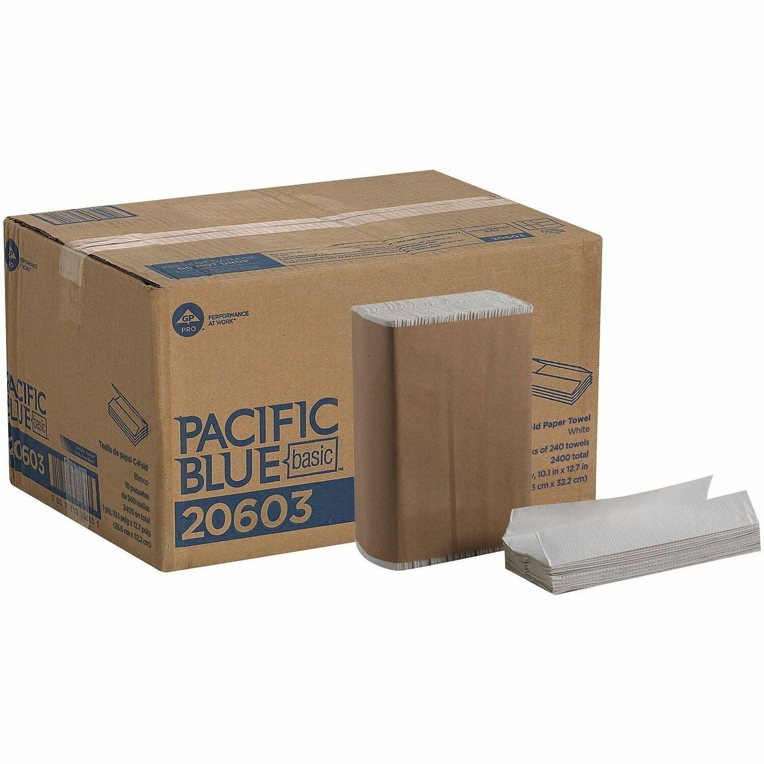 10.10" Width x 12.70" Length - White - 240/Pack - 10 / Carton