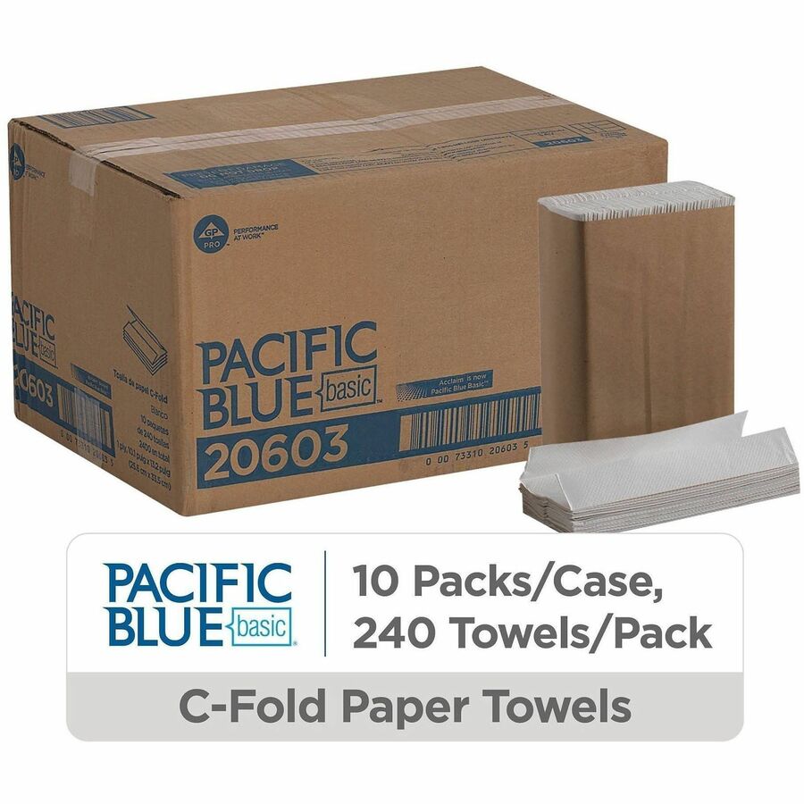 10.10" Width x 12.70" Length - White - 240/Pack - 10 / Carton