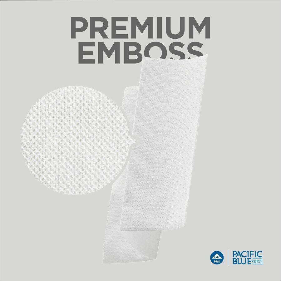 Pacific Blue Select Multifold Premium Paper Towels - 2 Ply - 9.50" Width x 9.25" Length - White - 125/Pack - 16 / Carton