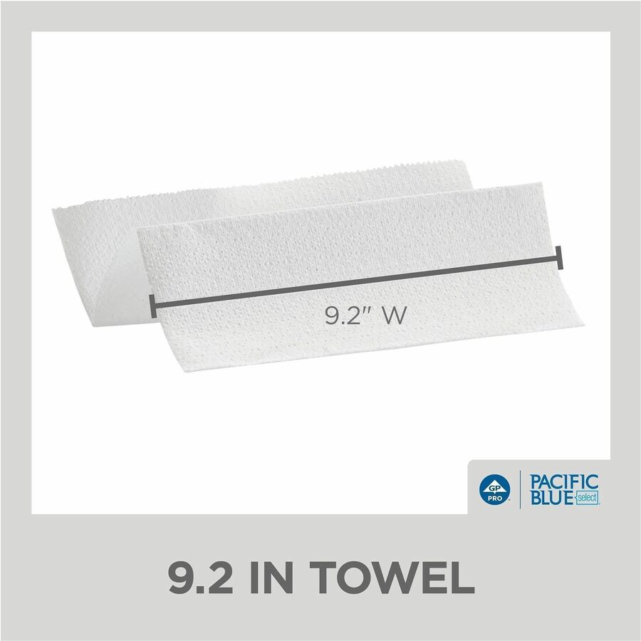 Pacific Blue Select Multifold Premium Paper Towels - 2 Ply - 9.50" Width x 9.25" Length - White - 125/Pack - 16 / Carton