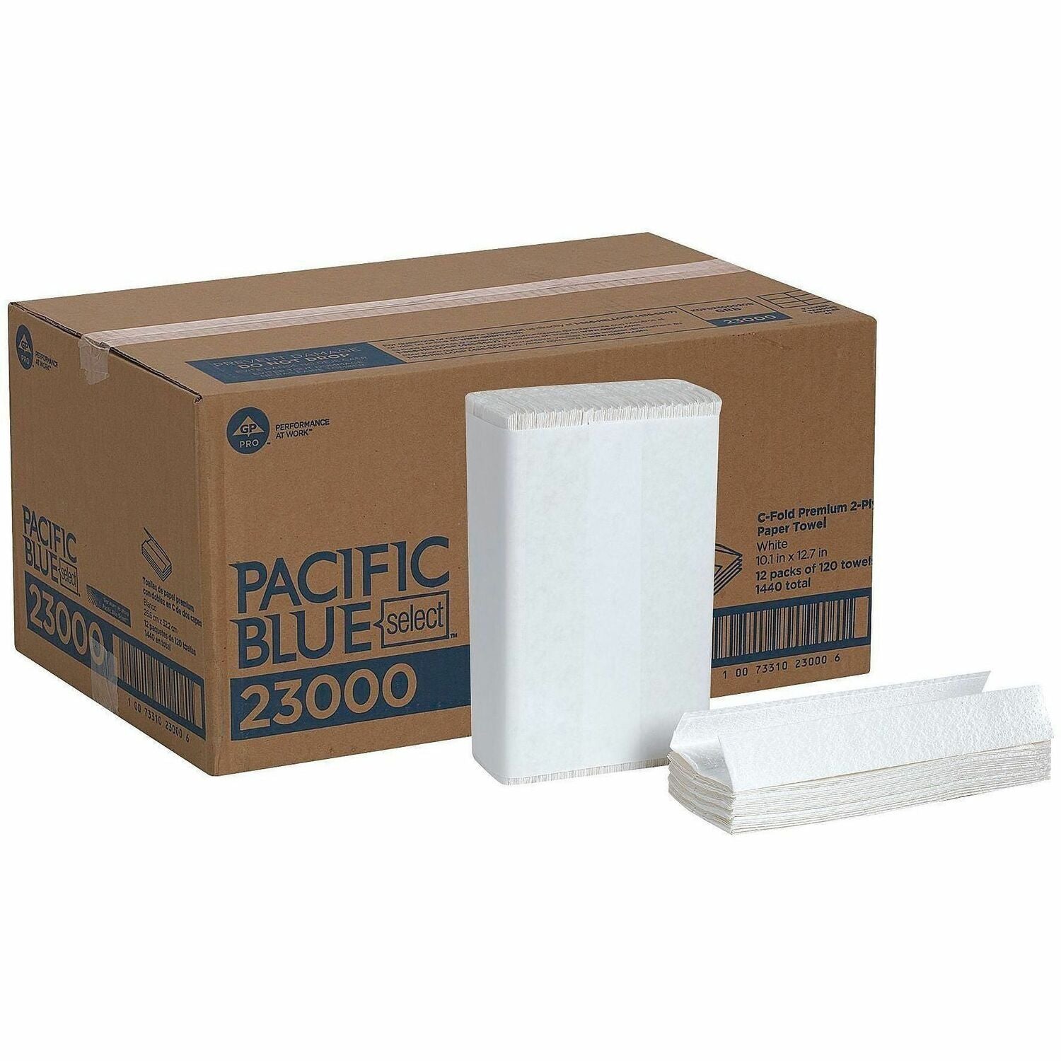 2 Ply - 10.25" Width x 13.25" Length - White - 120/Pack - 12 / Carton