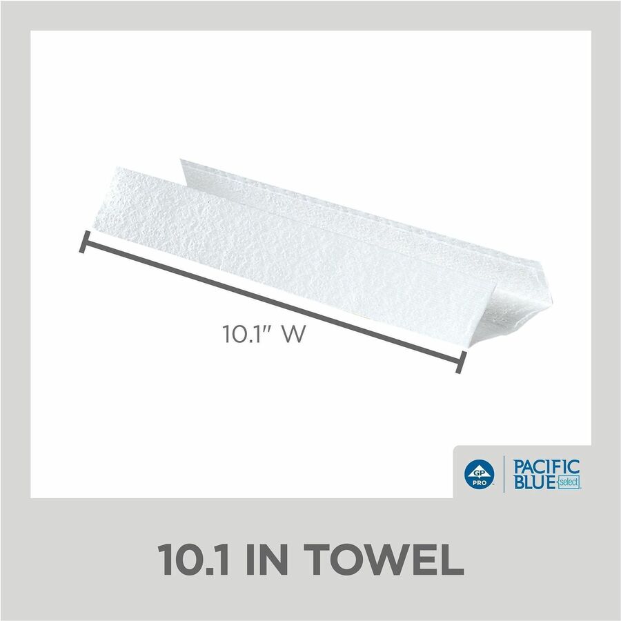 2 Ply - 10.25" Width x 13.25" Length - White - 120/Pack - 12 / Carton