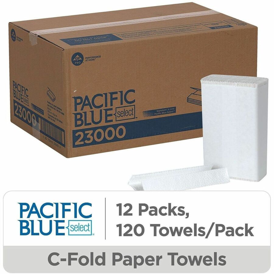 2 Ply - 10.25" Width x 13.25" Length - White - 120/Pack - 12 / Carton