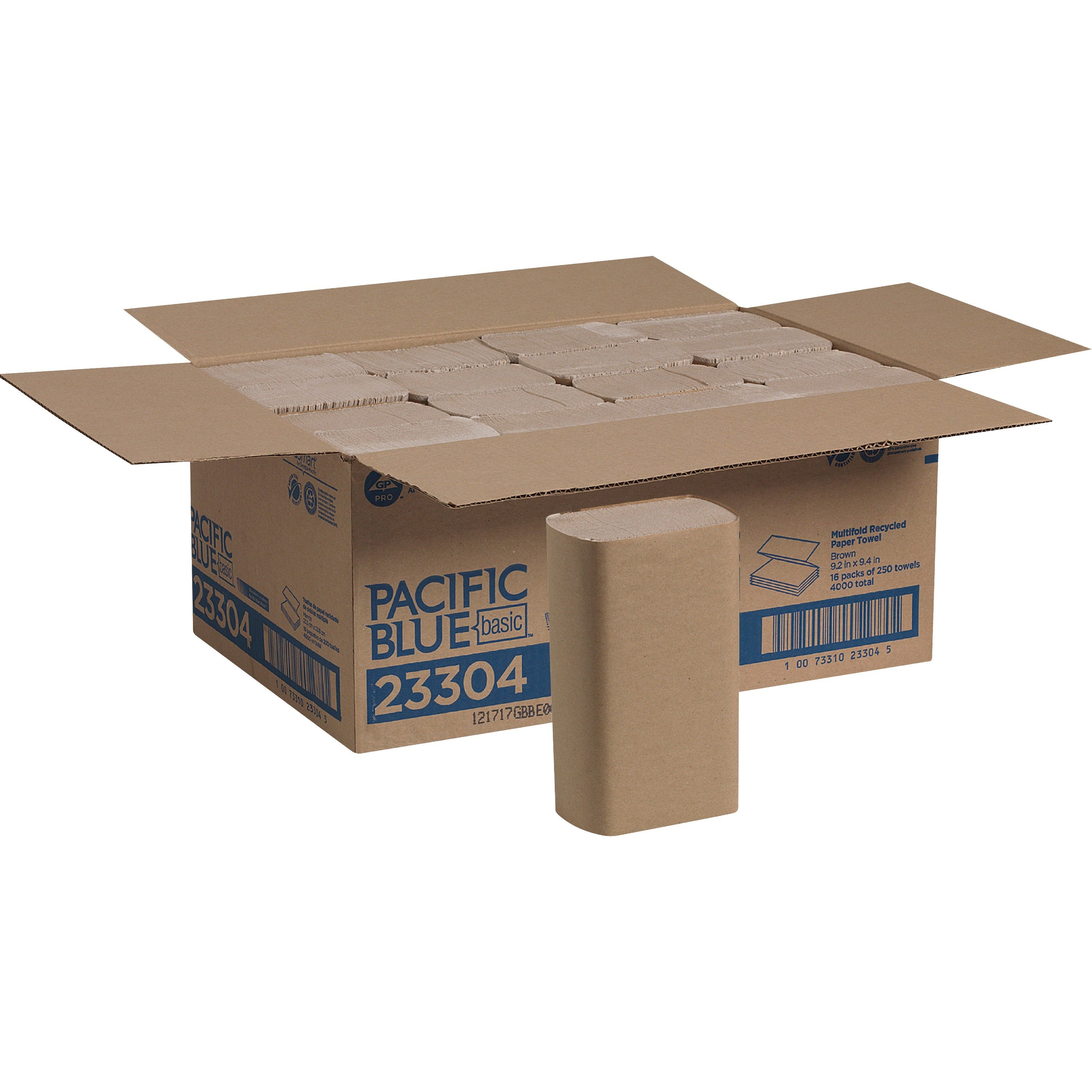 9.50" Width x 9.25" Length - Brown - 250/Pack - 16 / Carton